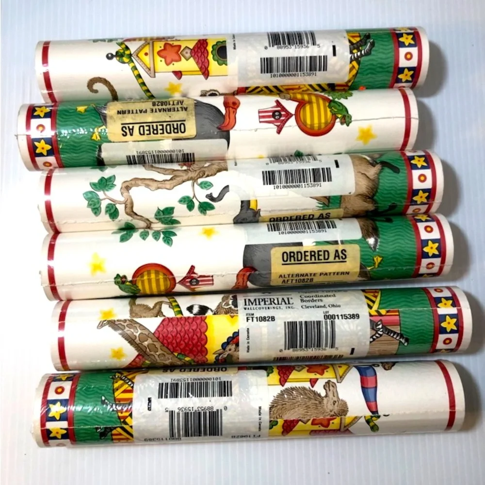 Imperial coordinated borders wallcoverings (lot of 6) prepasted rolls 5yds
